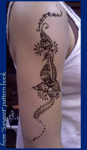  peacock henna tattoo pattern for the arm 